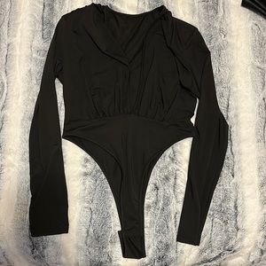 Deep V neck bodysuit